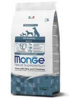 Monge Dog Speciality All Breeds Adult (форель, рис, картошка) в зоомагазине Лепшы Сябар