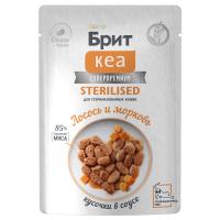 Брит Кеа Sterilised (лосось, морковь), 85 г в зоомагазине Лепшы Сябар