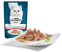Gourmet Perle (филе в соусе с лососем), 75 г в зоомагазине Лепшы Сябар