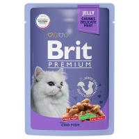 Brit Premium Cat Pouches (треска в желе), 85 г в зоомагазине Лепшы Сябар