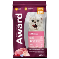 Award Cat Sterilized (индейка, курица) в зоомагазине Лепшы Сябар