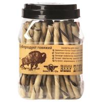 GreenQZin Телячий твистер из кожи и мяса, 70 шт. в зоомагазине Лепшы Сябар