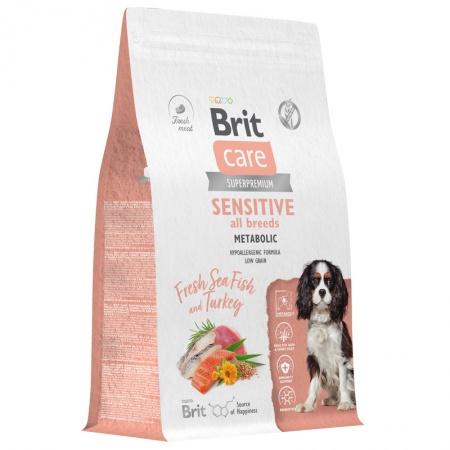 Brit Care Dog Adult Sensitive Metabolic (рыба, индейка) в зоомагазине Лепшы Сябар