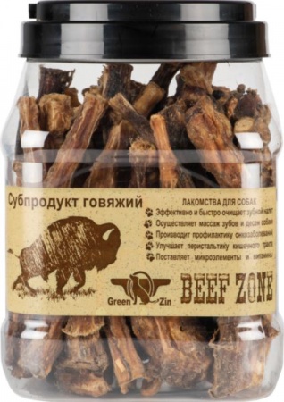 GreenQZin Сушеное говяжье мясо слайсами, 400 г в зоомагазине Лепшы Сябар