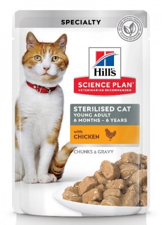 Hill's Science Plan Sterilised Cat (курица), 85 г в зоомагазине Лепшы Сябар