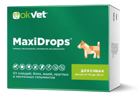  МаксиДропс для собак от 10 до 20 кг (1 туба/уп)