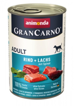 Gran Carno Adult (говядина, лосось, шпинат) в зоомагазине Лепшы Сябар