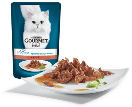 Gourmet Perle (филе в соусе с уткой), 75 г в зоомагазине Лепшы Сябар