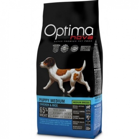 OPTIMA NOVA PUPPY MEDIUM CHIKEN & RICE  (курица, рис) в зоомагазине Лепшы Сябар